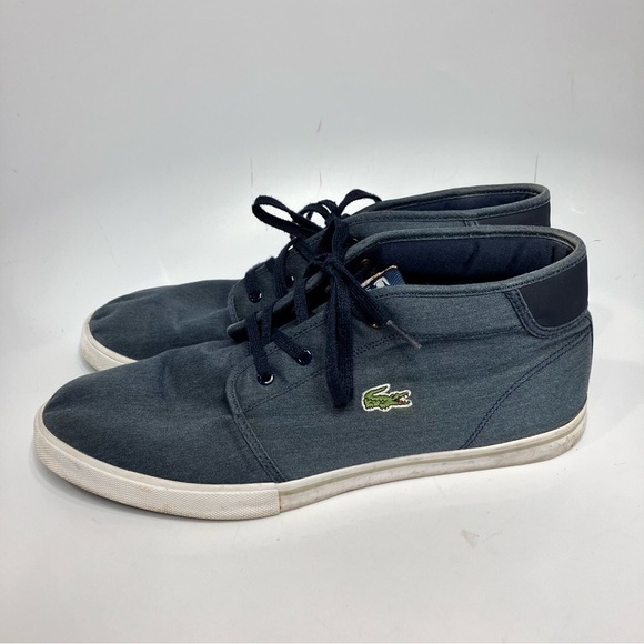 Lacoste Ampthill blue canvas sneakers size 12 - Picture 5 of 10